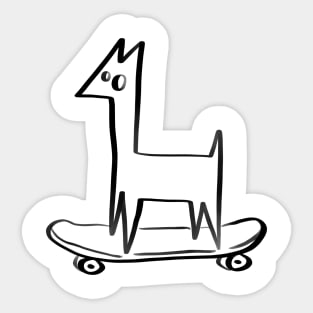 dog skate Sticker